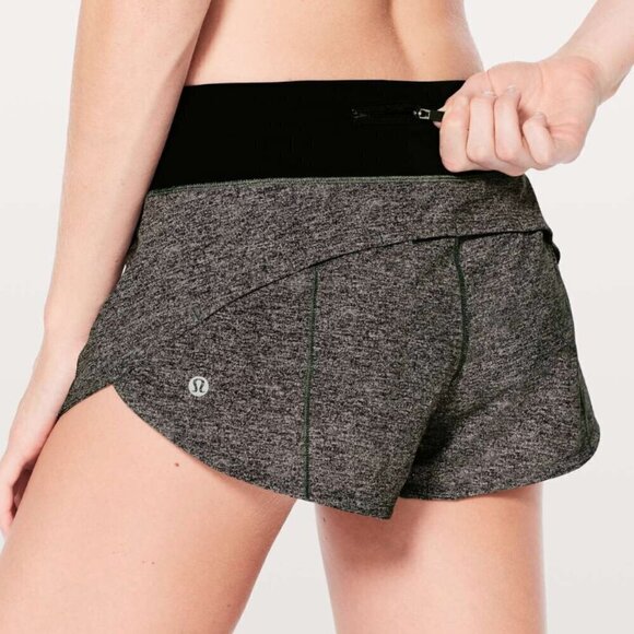 Lululemon Speed Up Short *2.5" Heather Lux Multi Black / Black (First Release) - Picture 5 of 5